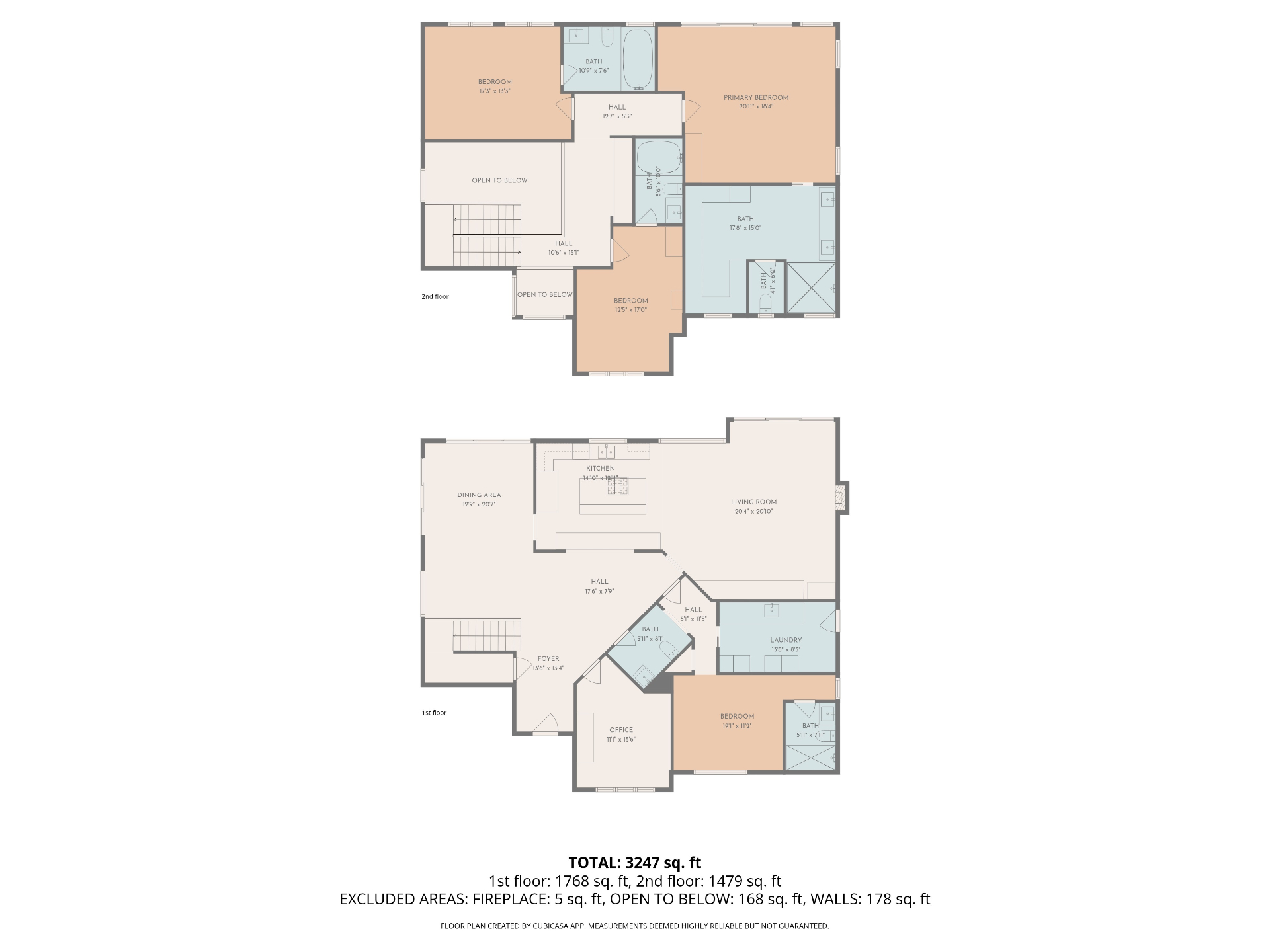 Professional 2D floor plan for 1793 Capetown Circle